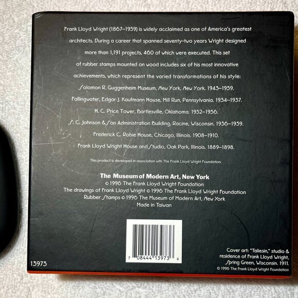 Frank Lloyd Wright Architectural Rubber Stamp Set 1996  6 Houses in Box Vintage - Picture 2 of 5